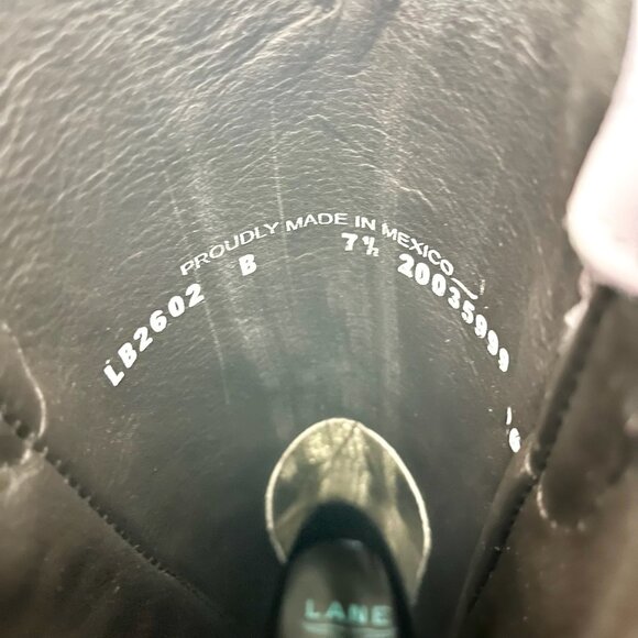 Lane LEXINGTON Purple Cowboy Boots Western Cowgirl Tall Snip Toe Mid Calf 7.5 - Picture 9 of 12